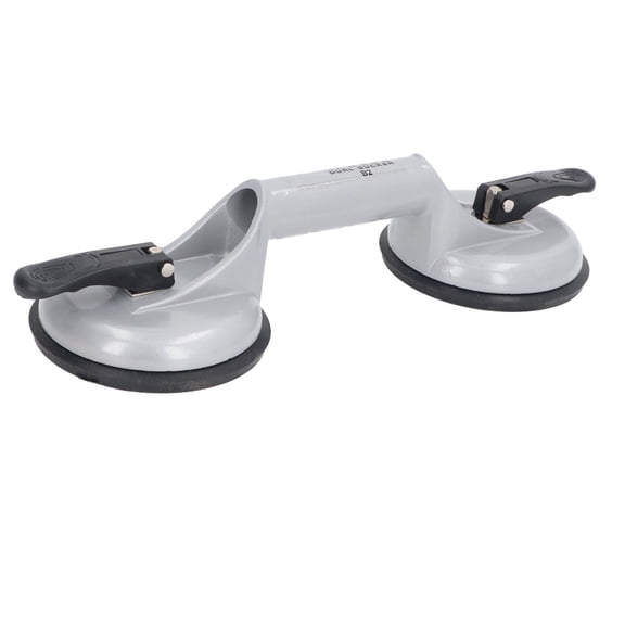 BIMZUC Heavy Duty Aluminum Alloy Vacuum Suction Cup Lifter, Double Claw Glass Lifter for Tile, Floor, Marble, 220 lbs / 100 kg Horizontal Suction Capacity