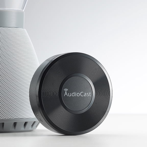 BIMZUC High-Fidelity Audio Receiver & Wireless Sound Streamer. Multi-Room Supported Portable Audio Speaker Adapter, Compatible with iOS, Android, and Tablets (2.17 inches / 5.5 cm) Black Edition