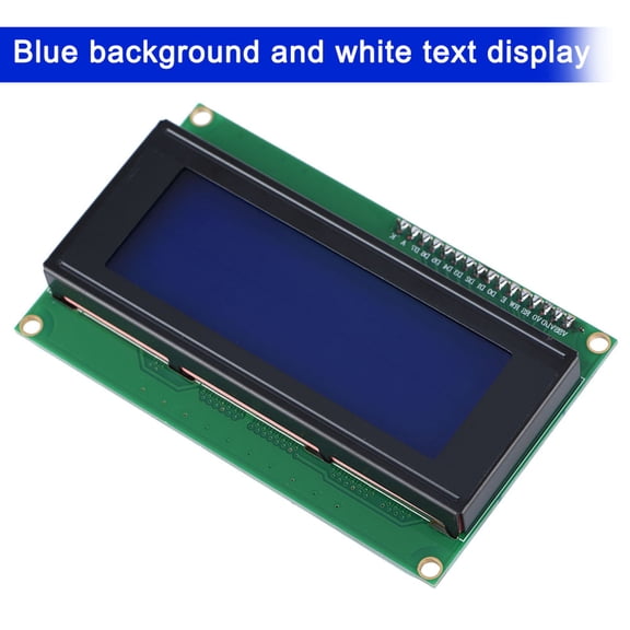 BIMZUC High Quality IIC I2C TWI 2004 20X4 LCD Screen Display Module with Blue Background, White Text (3.9 inches / 98 mm)