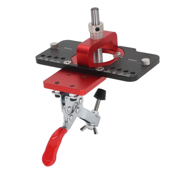 BIMZUC Hinge Jig Kit Aluminum Alloy Cabinet Door Boring Drilling Hole Puncher Accurate Locking Woodworking Guide Locator 35mm / 1.38 inches Professional Grade Install Tool