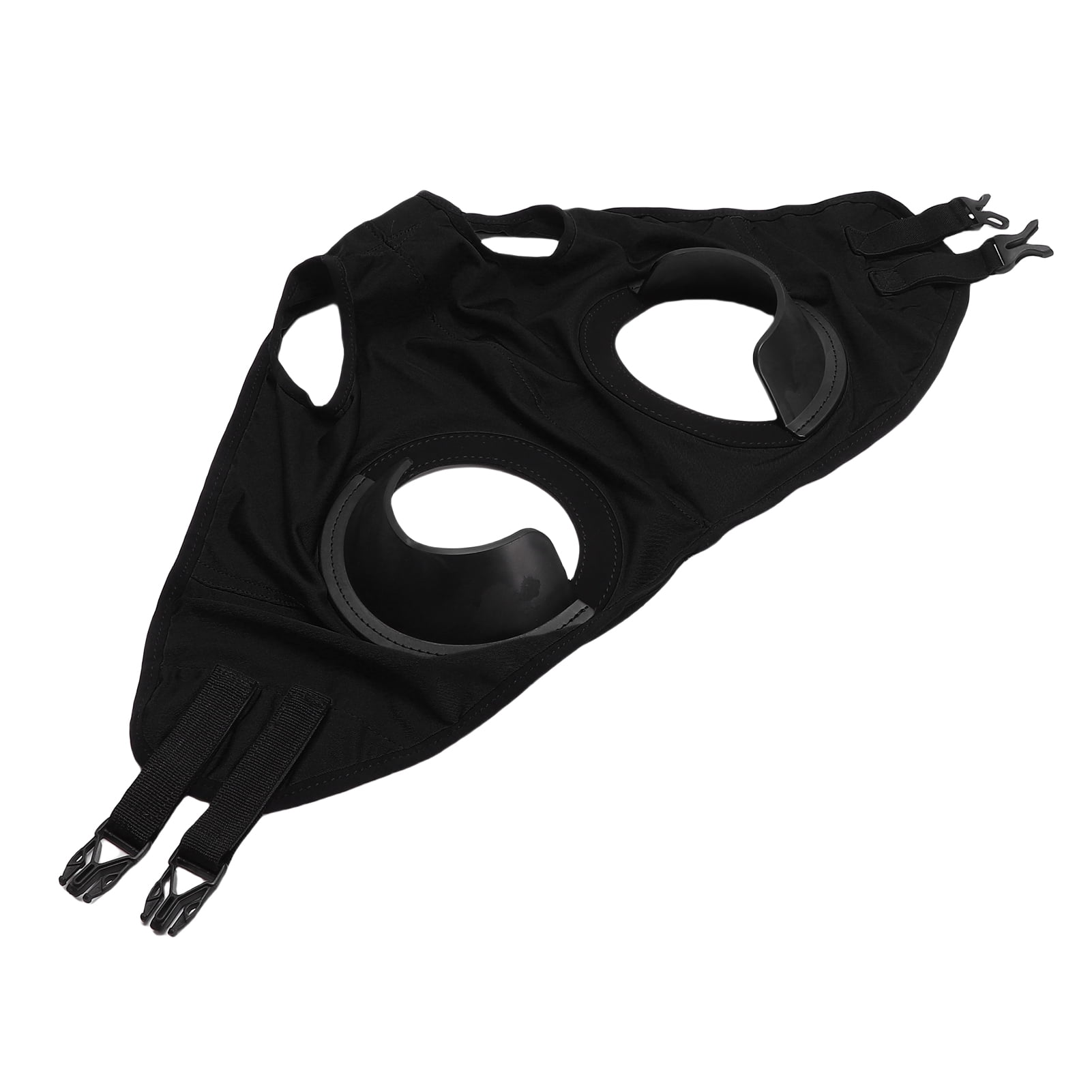 BIMZUC Horse Eye Cover PU Leather Sand Proof Breathable Racing Goggles Blinder Hood for Equestrian, Black (11.02 inches / 28.00 cm)