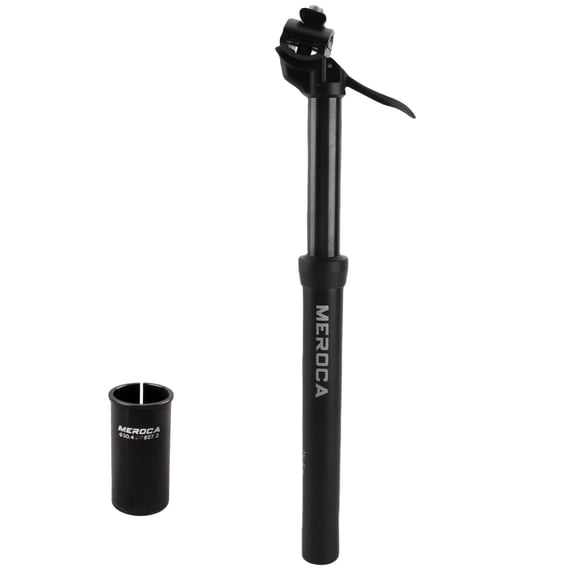 BIMZUC Hydraulic Dropper Post Adjustable Angle Manual Control Aluminum Alloy Mountain Bike Seatpost 27.2mm (1.07 in) with 30.4mm Adapter
