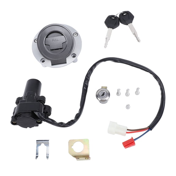 BIMZUC Ignition Switch Lock Set High Security Gas Cap Cover Seat Lock Key Set for YZF R1 R6 R6S 6.30 inches / 16 cm[cite: 1]