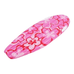 BIMZUC Inflatable Surfboard Raft PVC Pool Float Portable Lightweight Pink Flower Pattern Design Blow Up Pool Board Bodyboard for Summer Sea Pool Beach Party (43.3 x 15.7 inches / 110 x 40 cm)