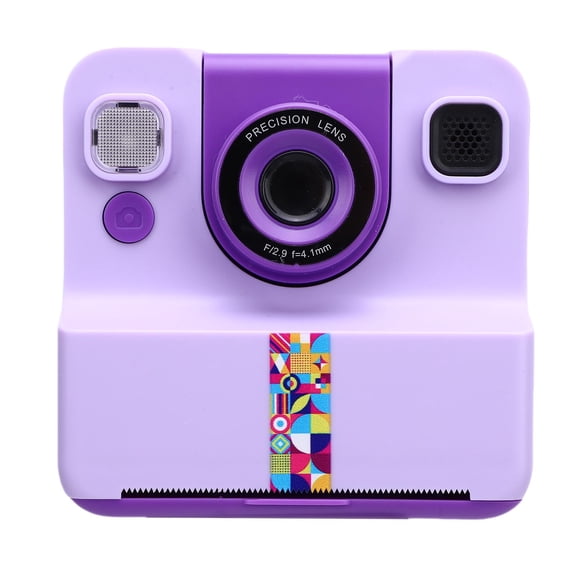 BIMZUC Instant Print Camera 2.4in HD Screen 24MP Photo 1080P Video Thermal Printing Camera (13x11x7 cm / 5.12x4.33x2.76 inches) - Violet