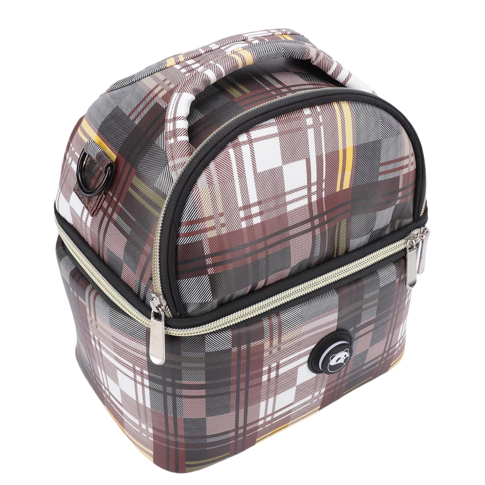 BIMZUC Insulated Baby Bottle Warmer Bag Canvas USB Heated Breastmilk Storage Travel Cooler with Shoulder Strap for Picnic Work, Portable 9.8 in / 25 cm