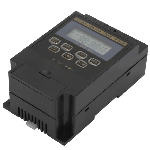 BIMZUC KG316T Digital Microcomputer Programmable Timer Controller Switch, AC 220V 25A Resistance Load, LCD Display 1Min-168H Timing, DIN Rail Mount Electrical Equipment Control, White