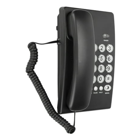 BIMZUC KXT504 Desktop Corded Telephone Multifunctional Large Button Landline Phone with Speed Dial for Home Office Hotel, 8.27 inches / 21 cm Clear Sound Big Button Old People Desk Telephone (Black)