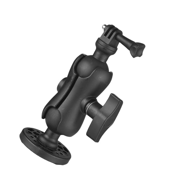 BIMZUC Kayak Action Camera Mount 360 Degree Universal Adjustable Holder 6.3 inches / 16 cm Track Mount Bracket for Small Power Boats Fishing Kayaks with Screws and Nylon Structure