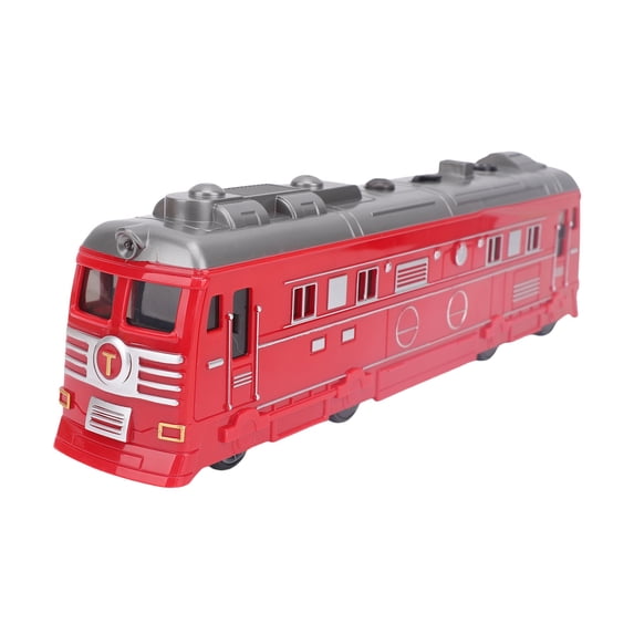 BIMZUC Kids Electric Steam Train Toy Inertia Glide Retro Spray Play Vehicle Set Educational Early Learning Red (13.2 inches / 33.5 cm)