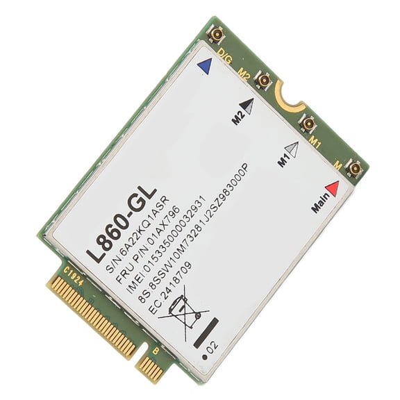 BIMZUC L860 GL 01AX796 Gigabit 4G Network Card Wireless Adapter Module NGFF Interface for Lenovo ThinkPad X1 Carbon X13 P15 T490 T14 T15 Series Notebook Computers Up to 1Gbps High Speed