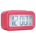 thumbnail image 1 of BIMZUC LCD Smart Electronic Alarm Clock Large Display Temperature Sensor Silent Operation Night Light Pink 5.9 inches / 15 cm, 1 of 9
