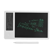 BIMZUC LCD Writing Tablet 10 Inches / 25.4 cm Rechargeable Electronic Doodle Board with Digital Clock Calendar Notepad for Office Business Home Desk Decor White
