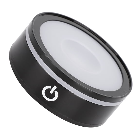 BIMZUC LED Base Crystal Black Sphere Touch Multi Mode Colorful White Light 3D Inner Carving Laser Base, 3.1 in / 7.9 cm