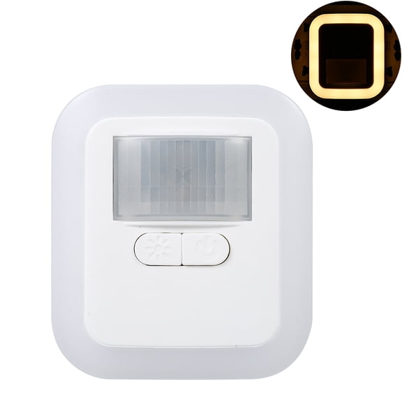 BIMZUC LED Motion Sensor Plug-In Night Light, Dimmable Warm White 3000K Wall Lamp for Bedroom Bathroom Stairs, 400LM Adjustable Timer Corded Electric Sensor Light, White US Plug (1 Pack)