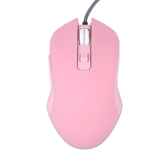 BIMZUC LED Mouse Type C Interface Portable Silent Wired Computer Mouse Cute Cartoon Ergonomic Design Dual Unit 5.51x3.94x1.97 inches / 14x10x5 cm for MacBook Notebook Mac Laptop Office Home Pink