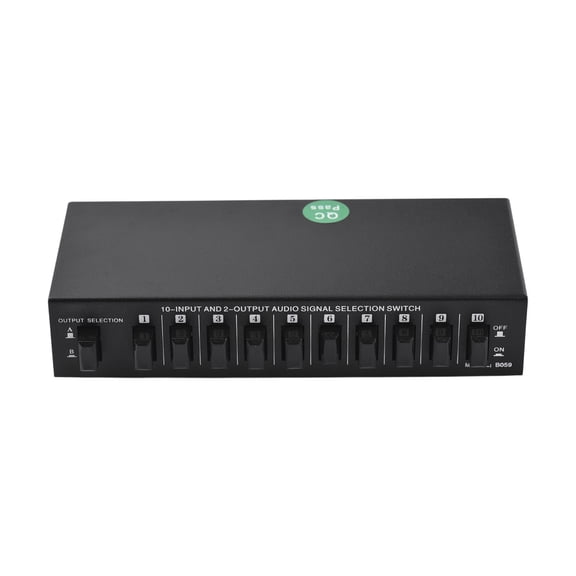 BIMZUC LYNEPAUAIO RCA Audio Video Switcher Selector 10 In 2 Out Or 2 In 10 Out Audio Signal Device