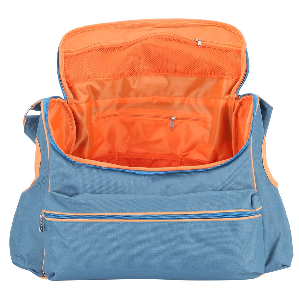BIMZUC Large Capacity Baby Stroller Organizer Hanging Storage Bag with Insulated Cup Holder, Waterproof Diaper Bag Stroller Accessory, Green (16.5 inches / 42 cm)