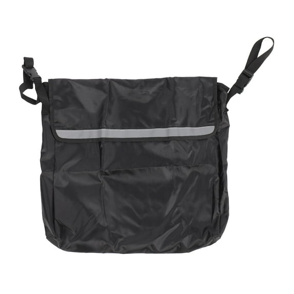 BIMZUC Large Capacity Wheelchair Storage Bag – Oxford Cloth, Reflective Strip, Multi‑Pocket, Portable Hanging Pouch for Wheelchairs, Scooters & Recliners