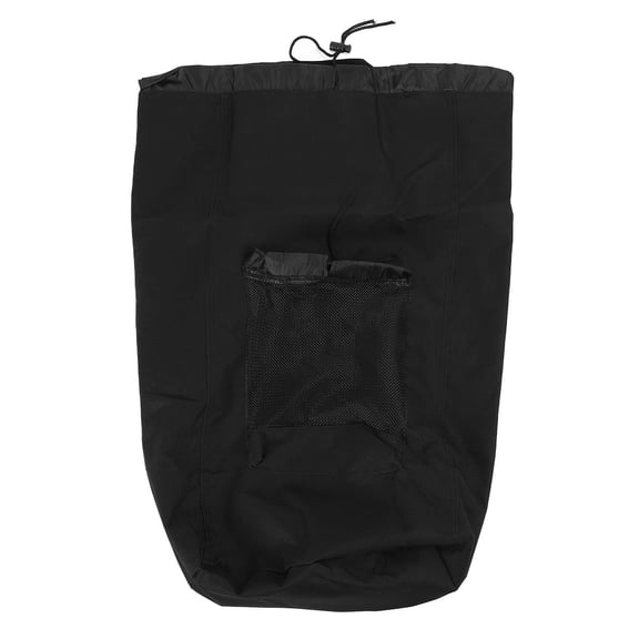 BIMZUC Laundry Backpack Bag, 600D Oxford Cloth Waterproof Dirty Clothes Hamper with Adjustable Straps for Travel, College Dorm & Home, Black