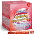 thumbnail image 1 of BIMZUC Laundry Detergent Sheets, 200 ct, up to 400 Small Loads, Eco Washing Supplies, Linen Scent, 1 of 9