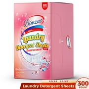 BIMZUC Laundry Detergent Sheets, 200 ct, up to 400 Small Loads, Eco Washing Supplies, Linen Scent