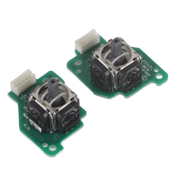 BIMZUC Left & Right Analog 3D Joystick Sticks Replacement Parts for Nintendo Wii U GamePad Controller, High Quality Repair Kit with PCB Board, Lightweight 0.46 oz / 13 g, Vibrant Green Color