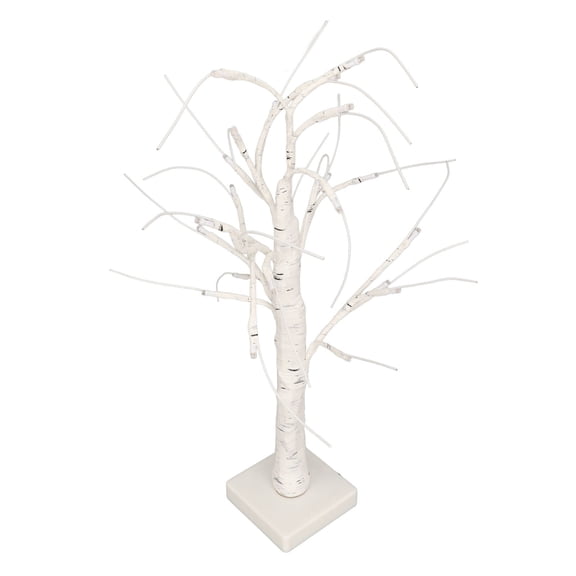 BIMZUC Lighted Birch Tree with LED Lights, Adjustable Branches & Stable Base, Battery or USB Powered Decorative Table Lamp for Bedroom, Wedding, Christmas Decor, 15 inches / 38.1 cm