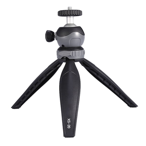 BIMZUC Lightweight Mini Tabletop Tripod with Detachable 360 Degree Panoramic Rotation Ball Head Anti-Slip Foot Compact Stand for Digital Cameras and Smartphones Black Dark Gray 5.51 inches / 14 cm