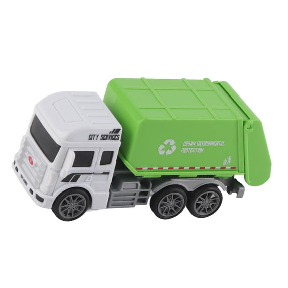 BIMZUC Loading Unloading Garbage Truck Toy Gliding Friction Powered Sanitation Vehicle Model for Kids, Boys and Girls Action Edition (4.72 inches / 12 cm)