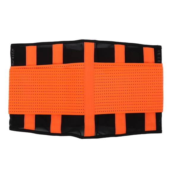 BIMZUC Lower Back Support Belt Adjustable Breathable Mesh Back Brace Lumbar Support with Steel Plates Compression Relieve Pain Orange M Size