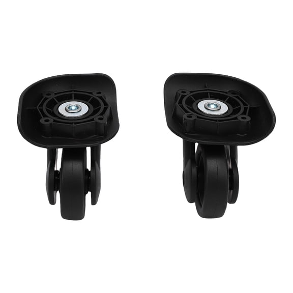 BIMZUC Luggage Replacement Wheels 2 Pcs Set Universal Silent Suitcase Casters 13x9x8 in / 33x22.8x20.3 cm Heavy Duty Trunk Wheels Spare Parts Kit with 8 Screws Black 1 Pair