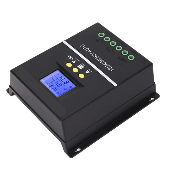 BIMZUC MPPT Solar Charge Controller 60A 12V 24V 36V 48V Auto Renewable Energy Panel Regulator For Home Power Supply System 8.27 Inches / 21 cm LCD Display Weatherproof High Efficiency Module
