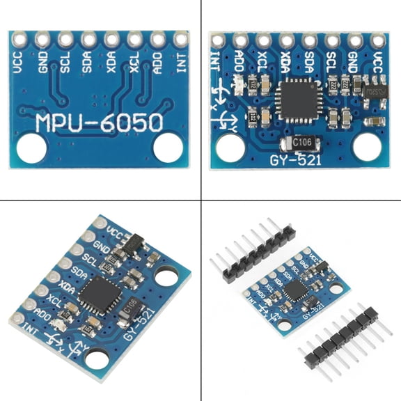 BIMZUC MPU-6050 6DOF Module 3-Axis Accelerometer and Gyroscope Sensor - 3.3V-5V / 8.38 cm x 15.24 cm