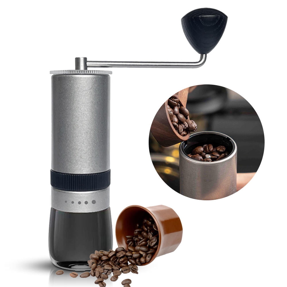 BIMZUC Manual Hand‑Crank Coffee Grinder – 5‑Speed CNC Steel Burr, 30g Powder & 25g Bean Capacity, Portable & Durable for Home, Office & Travel