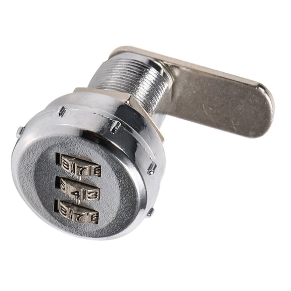 BIMZUC Mechanical Combination Cam Lock Keyless Security Coded Lock for 12-16mm Wooden Wardrobe Cabinet Drawer Silver Zinc Alloy (0.63 inches / 16mm)