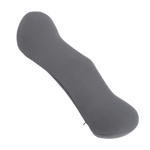 BIMZUC Memory Foam Lumbar Support Pillow for Sleeping, 21.5 x 9.5 x 4.3 Inches Lower Back Waist Pillow for Bed, Gray Orthopedic Back Cushion for Side & Back Sleepers