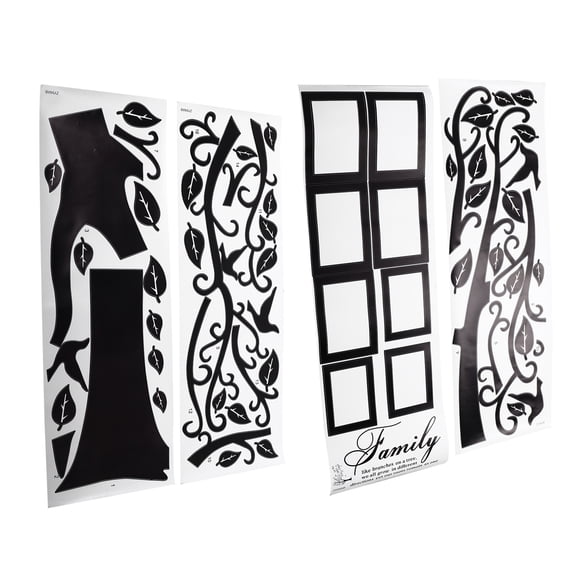BIMZUC Memory Tree Photo Wall Sticker DIY Removable PVC Black Tree Wall Decals for Home Decoration Towards Right (23.6 in / 60 cm)