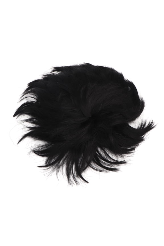 Men Short Toupee Fashionable Handsome Comfortable Breathable Men Hair Topper Wig for Daily Halloween Cosplay High Temperature Synthetic Hair Top Replacement Piece (5.91 inches / 15 cm Length)