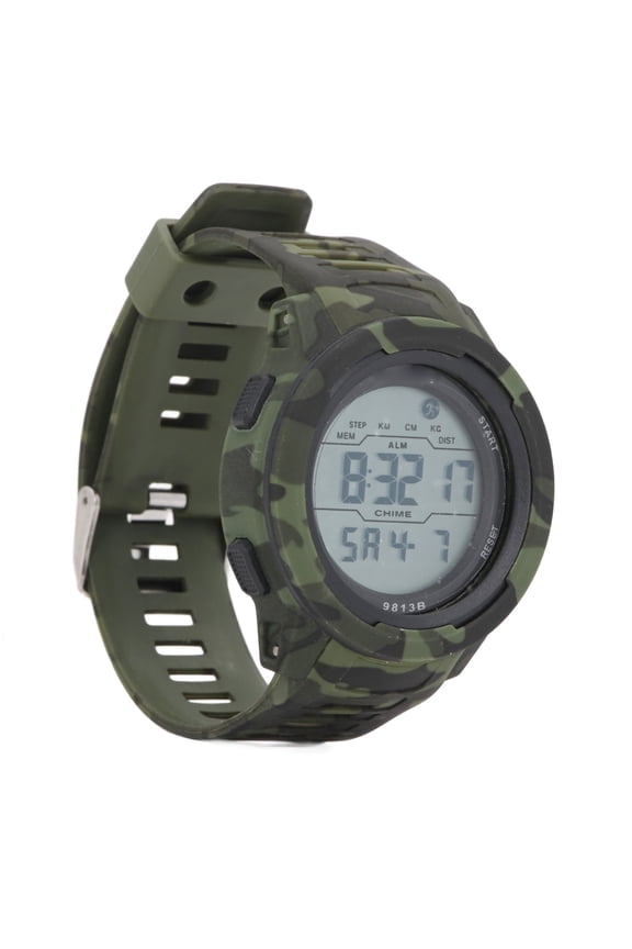 Men's Digital Sports Watch, 50M Waterproof Tactical Military Camouflage Wristwatch with LED Backlight, Stopwatch, Calendar and Alarm