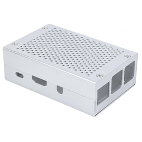 BIMZUC Metal Case Enclosure Heat Sink Dust-Proof Chassis Motherboard Parts for Raspberry Pi 3 Model B, Aluminum Alloy Shell Cooling Box Silver 10 inches / 25.4 cm