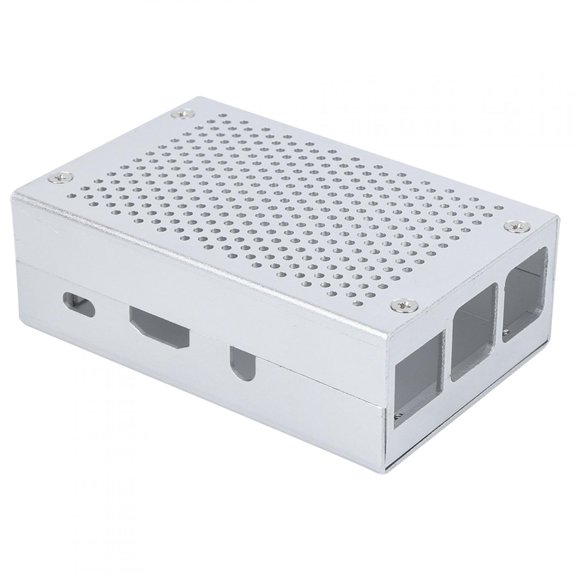 BIMZUC Metal Case Enclosure Heat Sink Dust-Proof Chassis Motherboard Parts for Raspberry Pi 3 Model B, Aluminum Alloy Shell Cooling Box Silver 10 inches / 25.4 cm