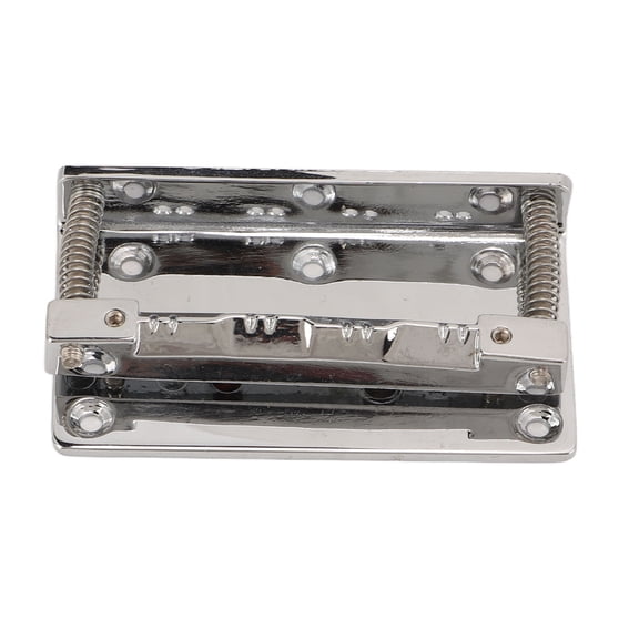 BIMZUC Metal Mandolin Bridge 8 String Saddle Bridge Plate Replacement Musical Instrument Accessories, Silver Finish, 2.76 inches / 7 cm Length, Includes Mounting Screws and Wrench