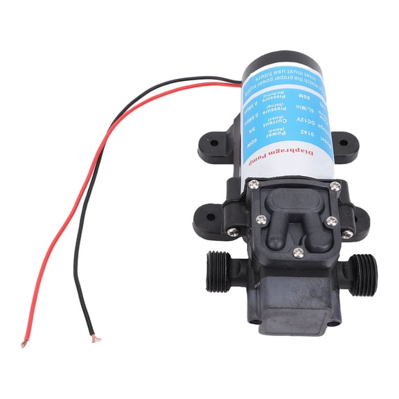 BIMZUC Micro Diaphragm Pump Self Priming Water Pressure Pump for RV Car Washing Watering 60W 80M Head G1/2 Inlet and Outlet