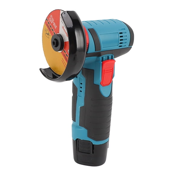 BIMZUC Mini Brushed Angle Grinder with 2 Cutting Discs, 12V 1500mAh Rechargeable Lithium-Ion Battery, 19500 RPM Electric Grinding Tool for Metal Wood Plastic Cutting Polishing, US Plug