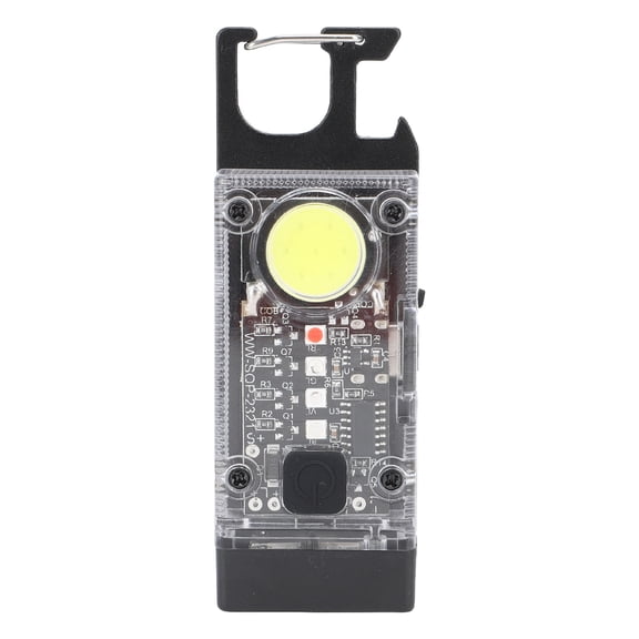 BIMZUC Mini COB LED Flashlight USB Rechargeable Portable Pocket Keychain Work Light Magnetic Base Solar Powered