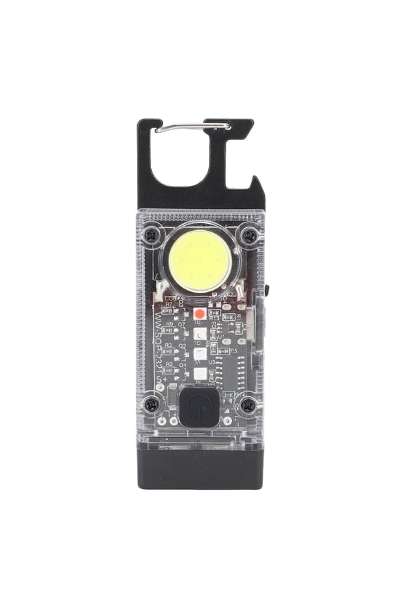 Mini COB LED Flashlight USB Rechargeable Portable Pocket Keychain Work Light Magnetic Base Solar Powered