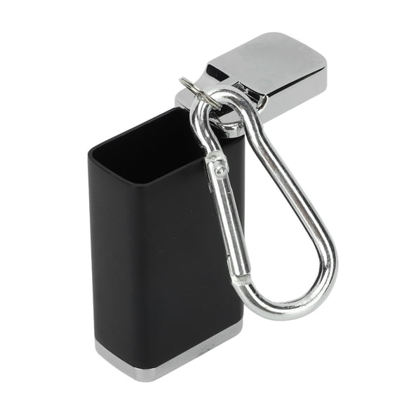 BIMZUC Mini Cigarette Ashtray Light Weight Portable Cigarettes Cigars Ashtray Durable Zinc Alloy Ash Holder for Home Outdoors Black 1.18 inches / 3 cm Wide 2.2 inches / 5.6 cm Tall Keyring
