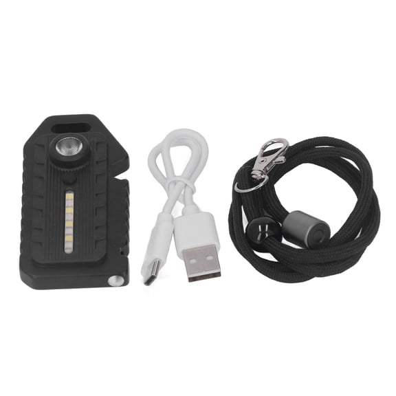 BIMZUC Mini LED Pocket Flashlight Multifunction Keychain Emergency Light Waterproof with Multiple Lighting Modes, Black