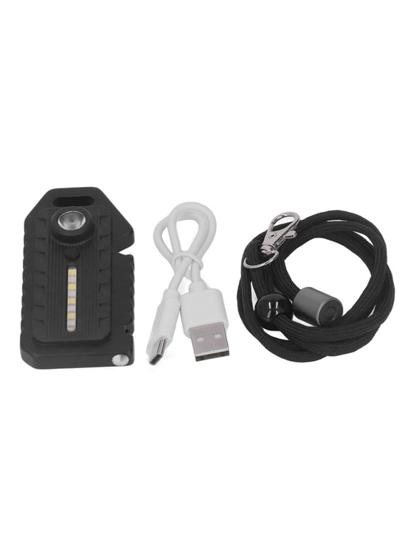 Mini LED Pocket Flashlight Multifunction Keychain Emergency Light Waterproof with Multiple Lighting Modes, Black
